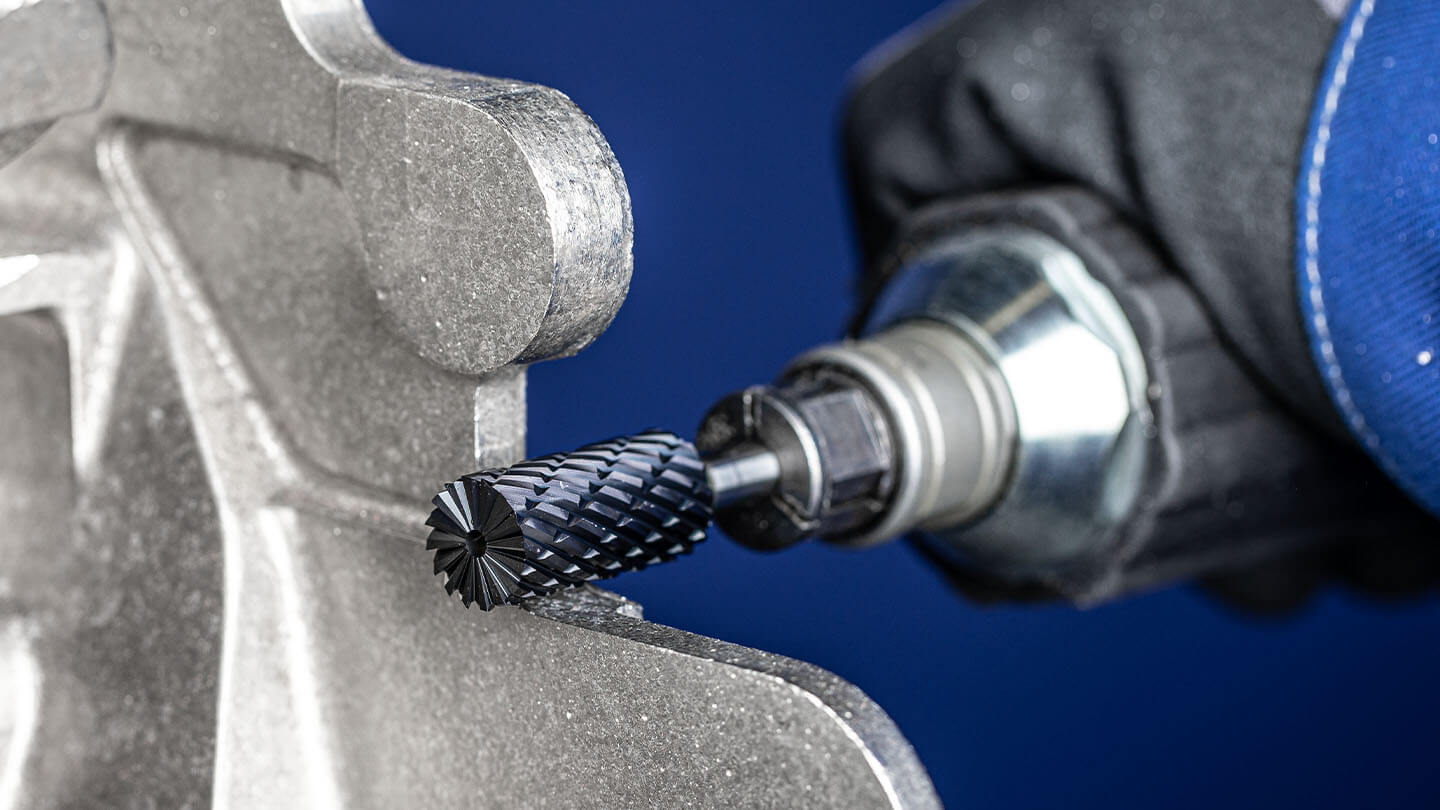 Tungsten carbide burrs with HICOAT coatings