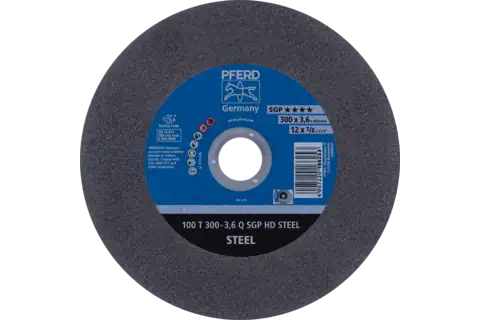Stationary cut-off wheel T 300x3.6x40 mm "medium-hard" HD STEEL for steel 100 m/s 1