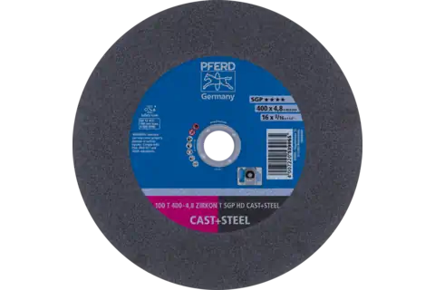 Stationary cut-off wheel T 400x4.8x40 mm "very hard" HD CAST+STEEL for cast material/steel 100 m/s 1