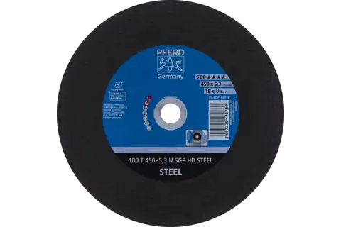 Large Diameter Cut-Off Wheel 18" x 1/8 x 1, SGP HD STEEL, N, Aluminum oxide 1