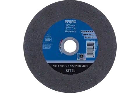 Large Diameter Cut-Off Wheel 20" x 1/4 x 1, SGP HD STEEL, N, Aluminum oxide 1