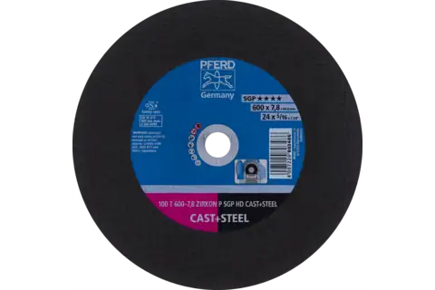 Disco de corte estacionario T 600x7,8x60 mm «semiduro» HD CAST+ STEEL para fundición/acero 100 m/s 1