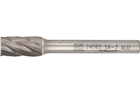 Carbide Bur SA-3 Cylindrical Uncut End ALU Cut 3/8" x 3/4" x 1/4" Shank 1