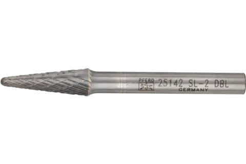 Carbide Bur SL-2 14° Taper Double Cut 5/16" x 7/8" x 1/4" Shank 1