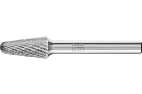 Carbide Bur SL-3 14° Taper Double Cut 3/8" x 1-1/16" x 1/4" Shank 1
