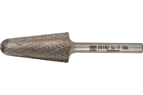 Carbide Bur SL-7 14° Taper Double Cut 3/4" x 1-1/2" x 1/4" Shank 1