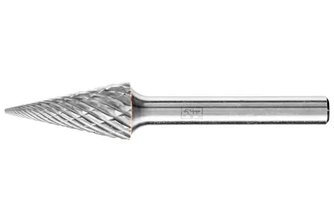 Carbide Bur SM-5 Pointed Cone Shape OMNI Double Cut 1/2" x 1/2" x 1/4" Shank 1