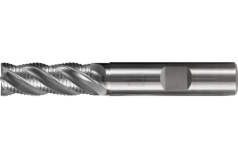 Universal solid tungsten carbide end mill with four blades UCR4, chamfer corner design with roughing cut