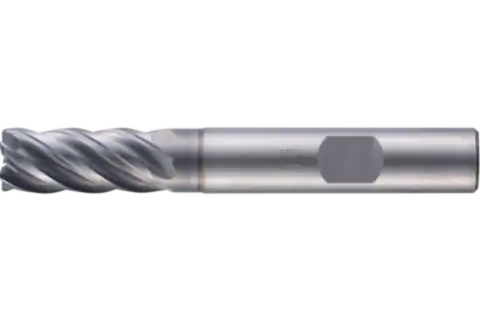 Universal solid tungsten carbide end mill with five blades UC5, radius corner design