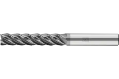 Universal solid tungsten carbide end mill with five blades UCD5, radius corner design with chip breakers, 5xD