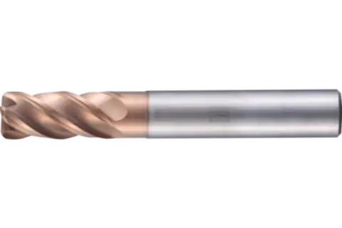 Performance Stainless solid tungsten carbide end mill with four blades HC4M, radius corner design