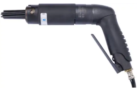 Air-powered needle scalers and accessories
