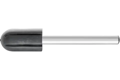POLICAP® Cylindrical Radius End Holder, 9/32" x 1/2 x 1-1/4, Shape C, 1/8" Shank 1