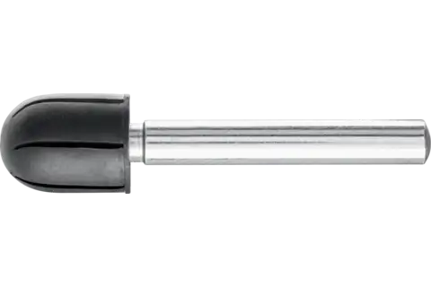 POLICAP® Cylindrical Radius End Holder, 1/2" x 11/16 x 1-5/8, Shape C, 1/4"Shank 1