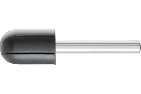 POLICAP® Cylindrical Radius End Holder, 5/8" x 1 x 1-5/8, Shape C, 1/4" Shank 1