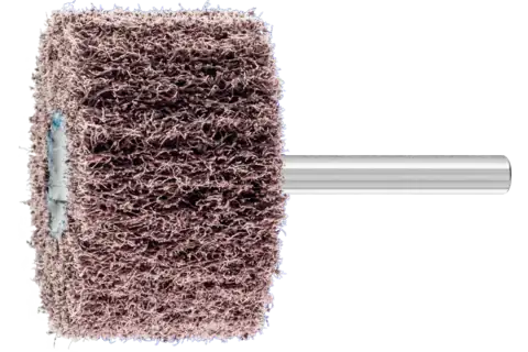 POLINOX® Mounted Flap Wheel, 2" x 1-1/4,100 Grit,Radial,1/4"Shank,Aluminum Oxide 1