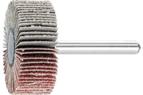 Mounted Flap Wheel, 1-1/2" x 1/2, 60 Grit, 1/4" Shank, Aluminum oxide 1