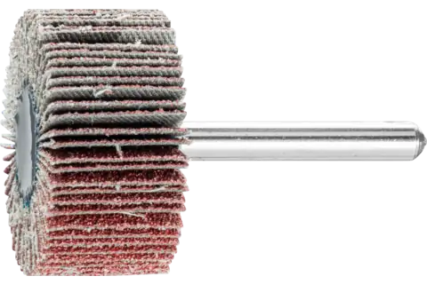 Mounted Flap Wheel, 1-1/2" x 1, 60 Grit, 1/4" Shank, Aluminum oxide 1