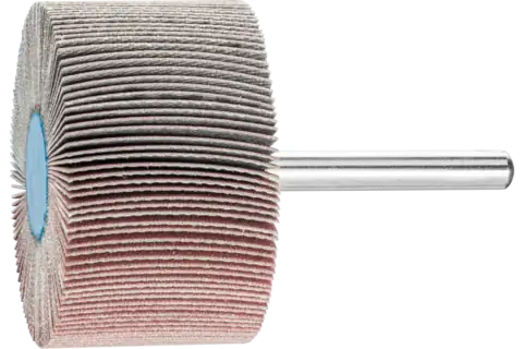 Mounted Flap Wheel, 2" x 1, 320 Grit, 1/4" Shank, Aluminum oxide 1