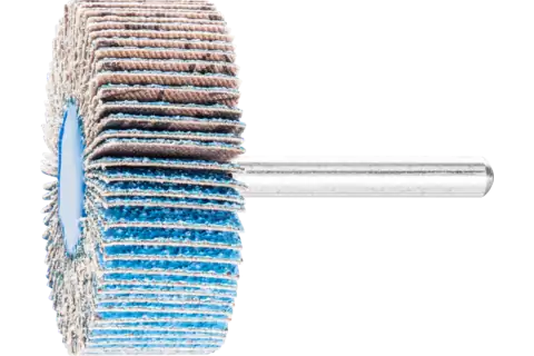 Mounted Flap Wheel, 2" x 1, 60 Grit, 1/4" Shank, Zirconia Z-COOL 1