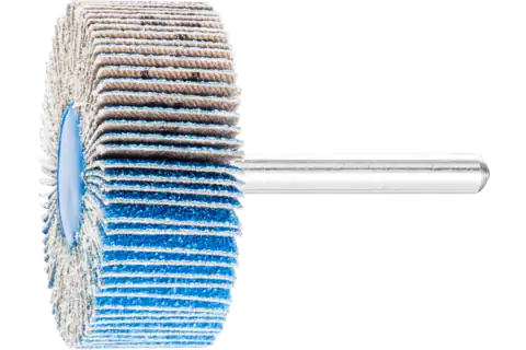 Mounted Flap Wheel, 2" x 1, 80 Grit, 1/4" Shank, Zirconia Z-COOL 1