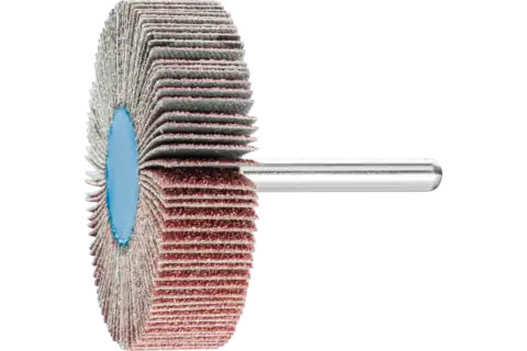 Mounted Flap Wheel, 2-1/2" x 1/2, 60 Grit, 1/4" Shank, Aluminum oxide 1