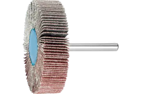 Mounted Flap Wheel, 2-1/2" x 1/2, 80 Grit, 1/4" Shank, Aluminum oxide 1