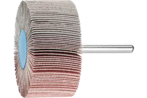 Mounted Flap Wheel, 2-1/2" x 1, 180 Grit, 1/4" Shank, Aluminum oxide 1