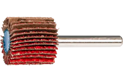 Mounted Flap Wheel, 1" x 1, 40 Grit, 1/4" Shank, Ceramic oxide CO-COOL 2