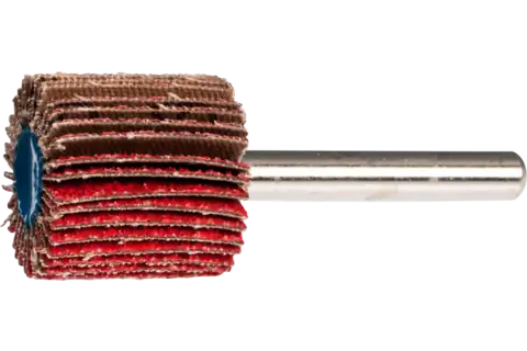 Mounted Flap Wheel, 1" x 1, 60 Grit, 1/4" Shank, Ceramic oxide CO-COOL 2