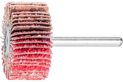 Mounted Flap Wheel, 1-1/2" x 1, 40 Grit, 1/4" Shank, Ceramic oxide CO-COOL 1