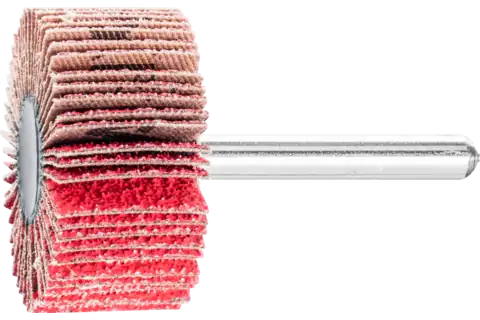Mounted Flap Wheel, 1-1/2" x 1, 60 Grit, 1/4" Shank, Ceramic oxide CO-COOL 1