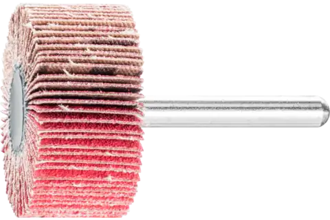 Mounted Flap Wheel, 1-1/2" x 1, 120 Grit, 1/4" Shank, Ceramic oxide CO-COOL 1