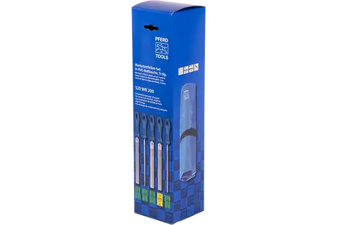 Werkstattfeilen/-raspel-Set 5-tlg. in Rolltasche 200mm für grobe Zerspanung, Schruppen 2