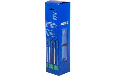 Werkstattfeilen-Set WR 5-tlg. in Rolltasche 200mm Hieb 1 für grobe Zerspanung, Schruppen 2