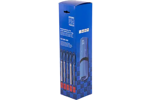 Werkstattfeilen-Set WR 5-tlg. in Rolltasche 200mm Hieb 3 für Feinbearbeitung, Schlichten 2