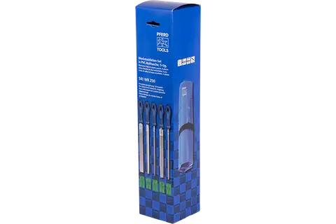 machinist's file set WR 5-piece in plastic pouch 250mm cut 1 for coarse stock removal, roughing 2