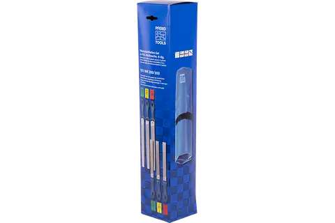 Werkstattfeilen-Set 6-tlg. in Rolltasche 200/300mm universell von Schruppen bis Schlichten 2