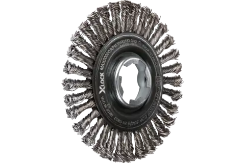 PIPELINE brush knotted RBG dia. 100x6 hole 22.2 mm/X-LOCK stainless steel wire dia. 0.50 mm angle grinders 2