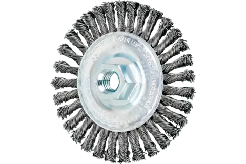 Stringer Bead Wheel Brush 4" Dia .020 Carbon Steel 1/2-13" Thread 1