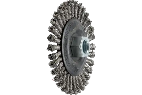 Stringer Bead Wheel Brush 4″ Dia .020 Stainless Steel 5/8-11″ Thread 2