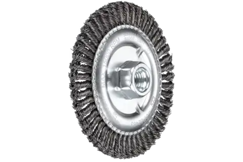 Stringer Bead Wheel Brush 4-7/8″ Dia .020 Carbon Steel 5/8-11″ Thread 2