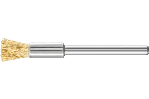 Miniature End Brush 1/4" Dia. .005 Brass Wire 1/8" Stem 1