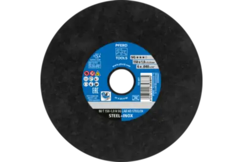 Laboratory cut-off wheel T 150x1.0x22.23 mm Performance Line SG LAB HD STEELOX for steel/stainless steel 1