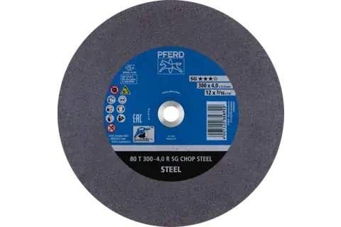 Disco de corte sierra circular de metal T 300x4,0x22,23 mm línea alto rendimiento. SG CHOP STEEL para acero 1