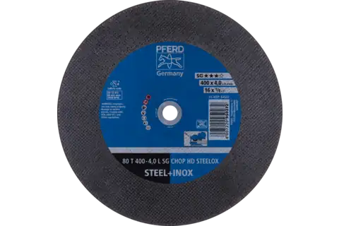 Cut-off wheel T 400x4.0x25.4 mm Performance Line SG CHOP HD STEELOX for steel/stainless steel 1