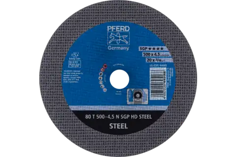 Large Diameter Cut-Off Wheel 20" x 3/16 x 1, SGP HD STEEL, N, Aluminum oxide 1