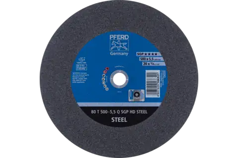 Stationary cut-off wheel T 500x5.5x40 mm "medium-hard" HD STEEL for steel 80 m/s 1