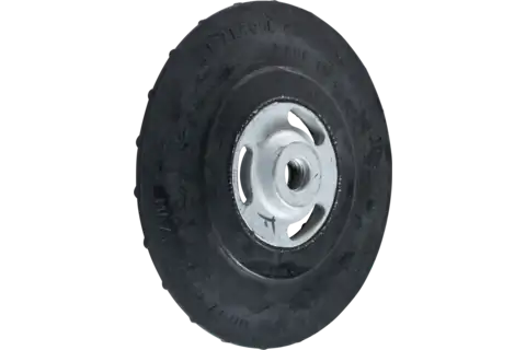 Fiber Disc Backing Pad, Ribbed, Flexible Density, 7" Dia, 5/8-11 Clamping Nut 1