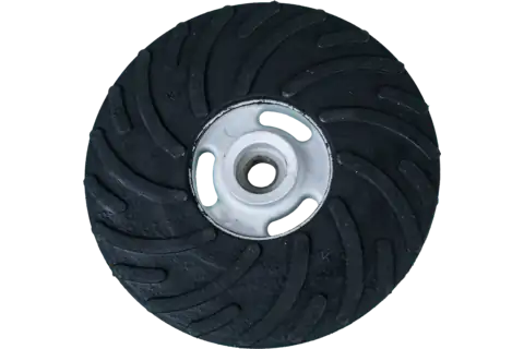 Fiber Disc Backing Pad, Ribbed, Regular Density, 7" Dia, 5/8-11 Clamping Nut 1